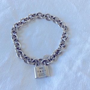 Retired Tiffany & Co. Silver 1837 Lock Bracelet